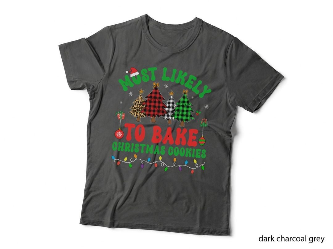 Christmas Cookie Baking Family T-Shirt, Festive Holiday Theme