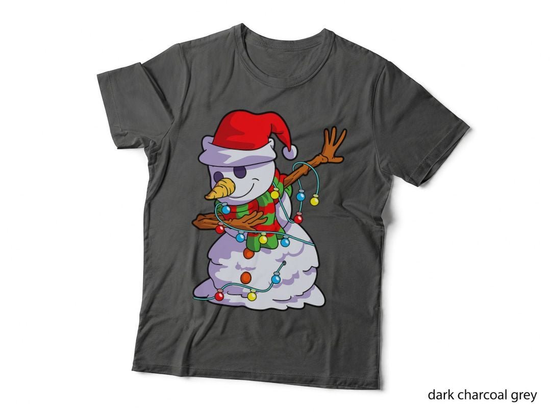 Christmas Dabbing Snowman Kids T-Shirt, Festive Holiday Style