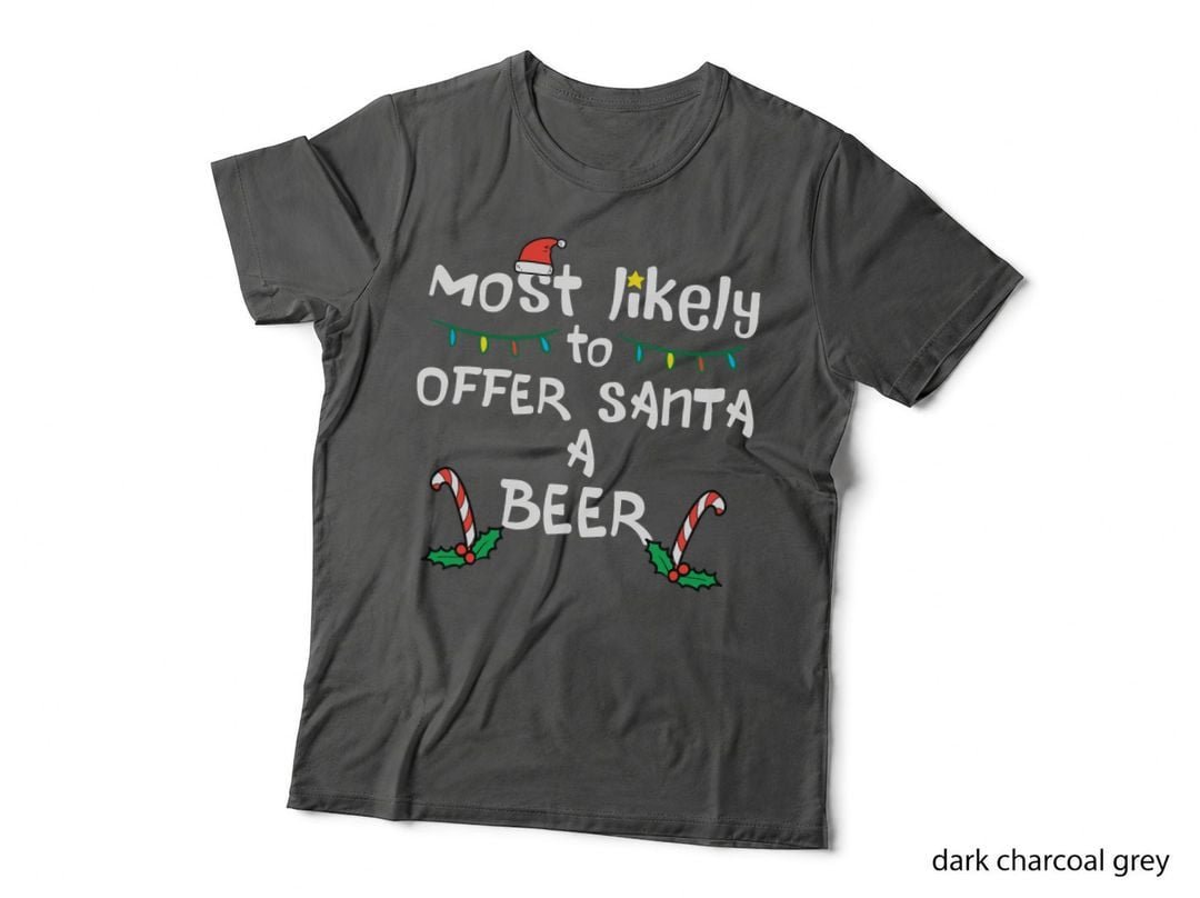 Christmas Family Matching Santa T-Shirt, Holiday Cheer, Festive Family Gift