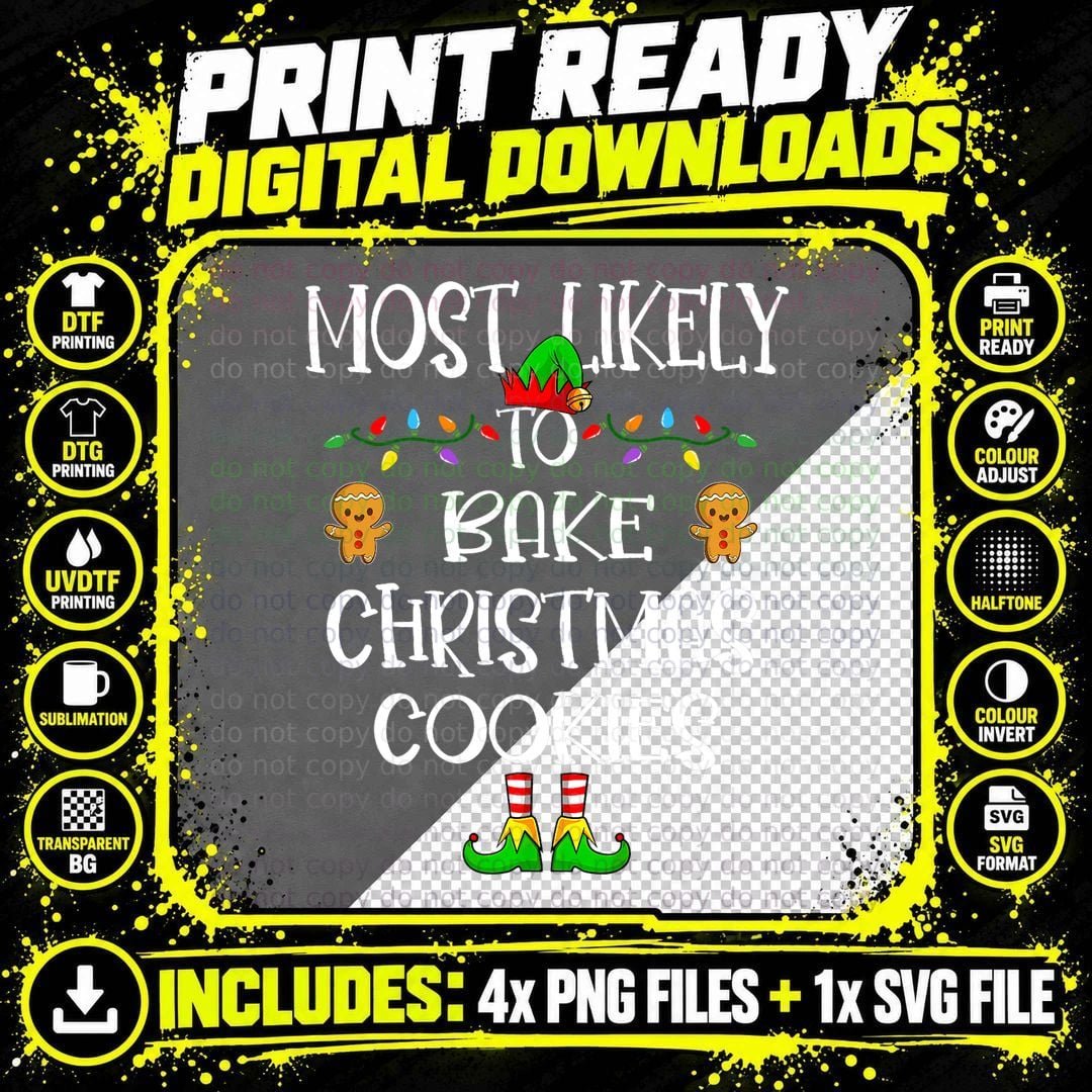 Christmas Gingerbread Family Cookies T-Shirt Png SVG Digital Bundle