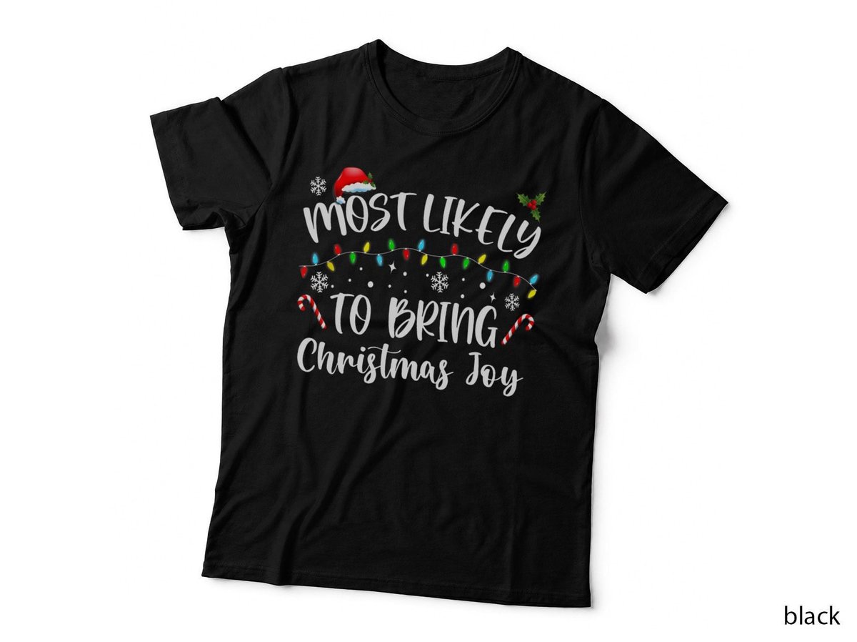 Christmas Joy Matching Family T-Shirt, Festive Holiday Theme