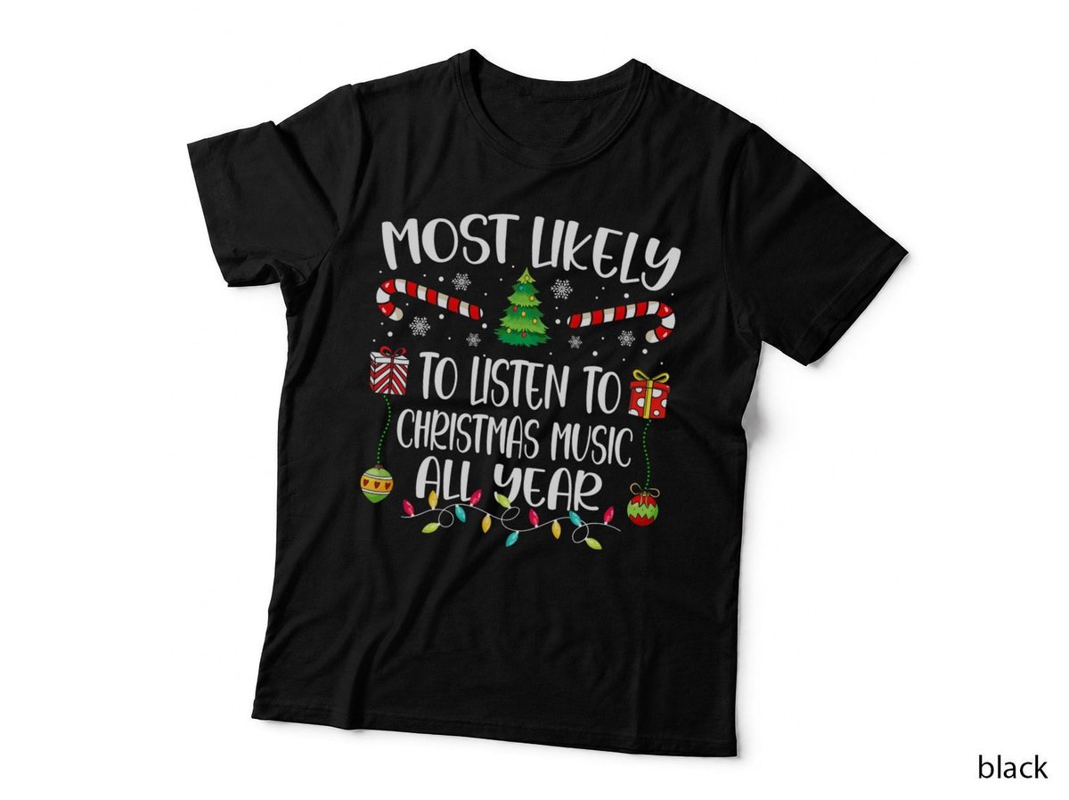 Christmas Music Lovers T-Shirt, Festive Holiday Print, Music Enthusiast Gift
