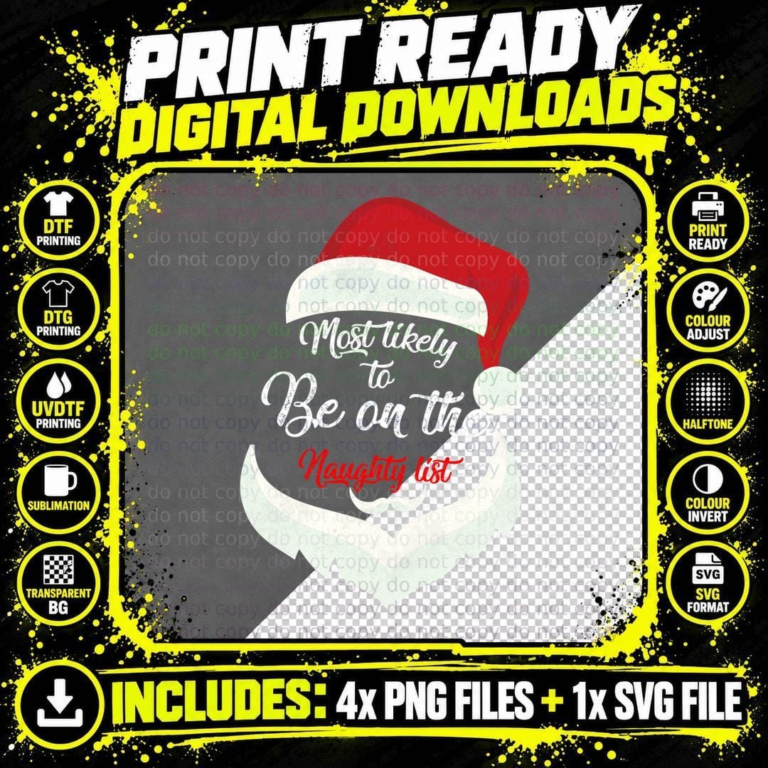 Christmas Naughty List Family T-Shirt, Holiday Humor Png SVG Digital Bundle