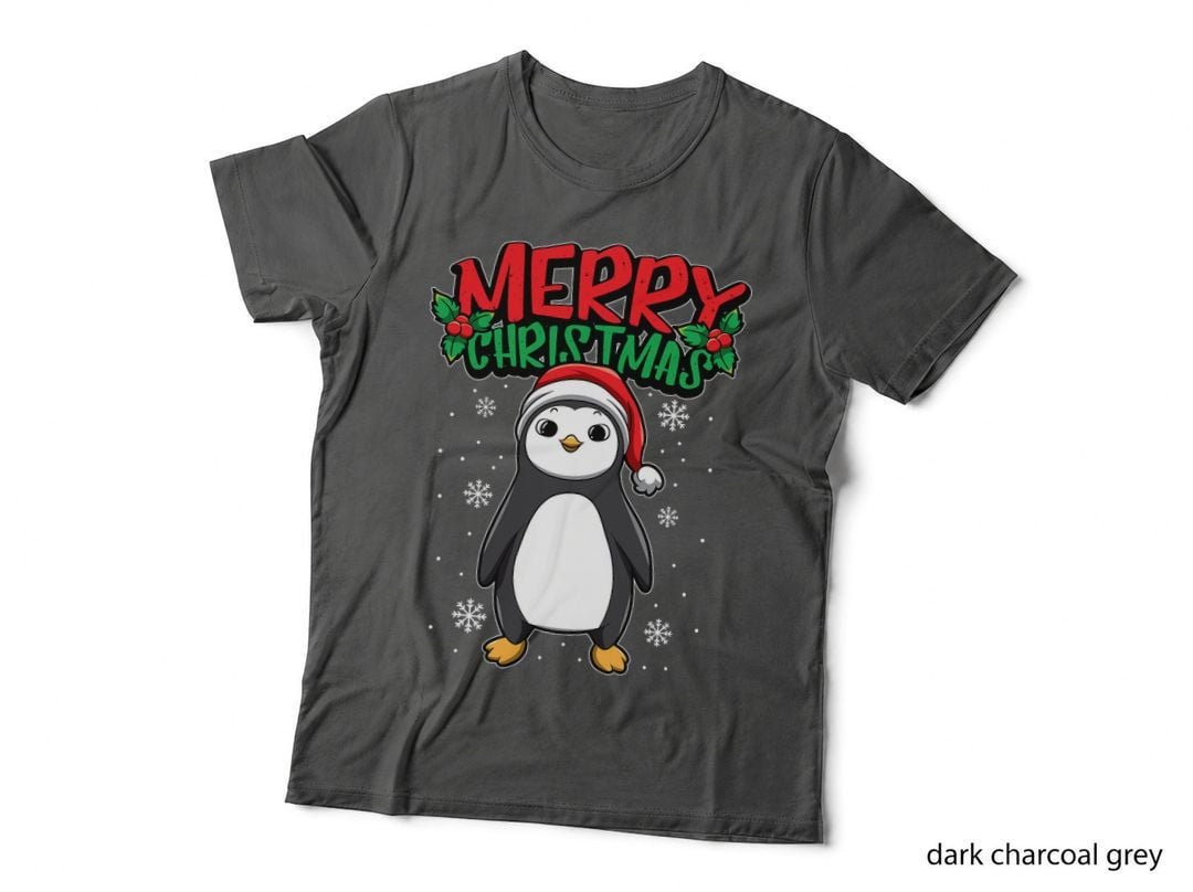 Christmas Penguin T-Shirt, Sweet Holiday Animals, Pet Lover Apparel