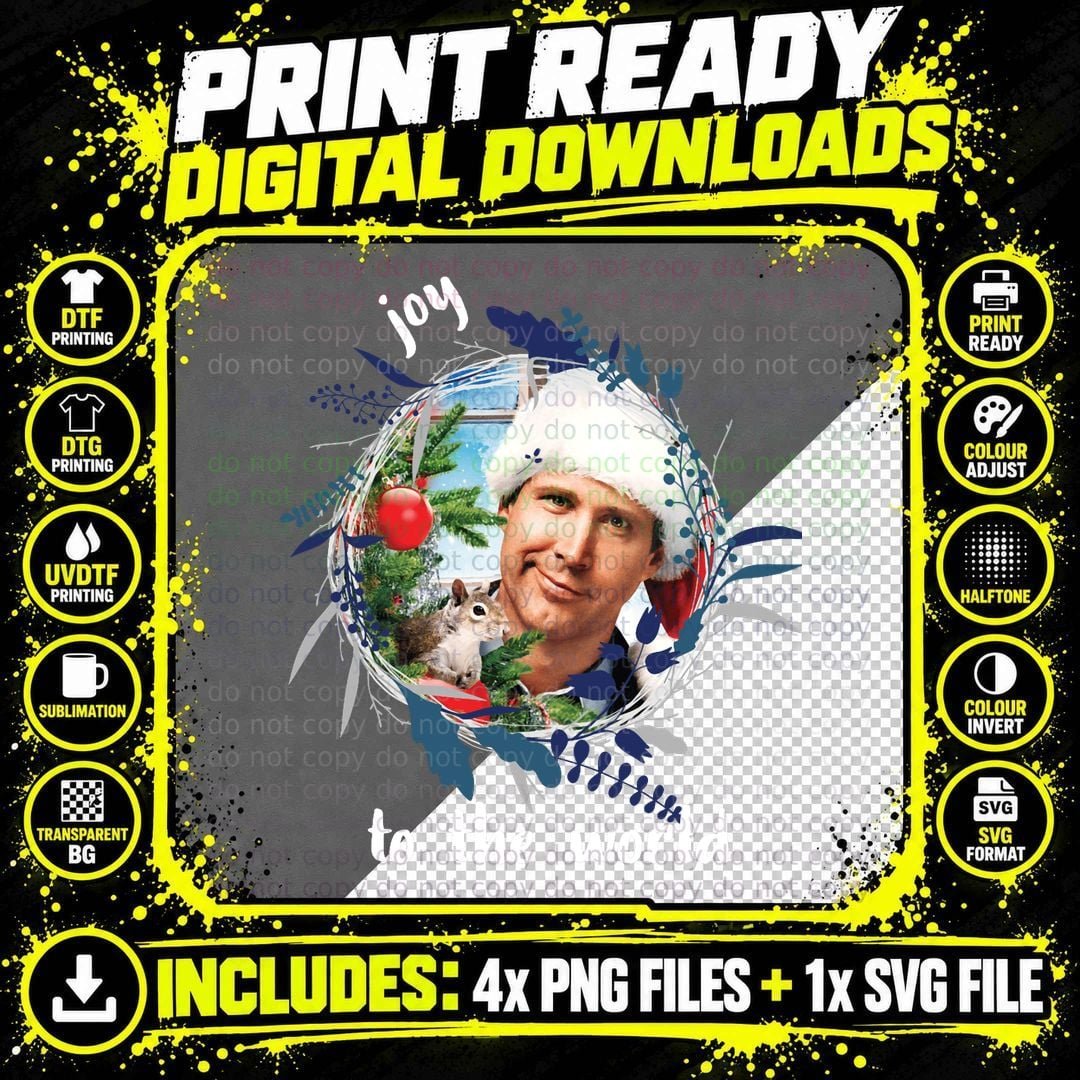 Clark Griswold Christmas Vacation T-Shirt Png SVG Digital Bundle