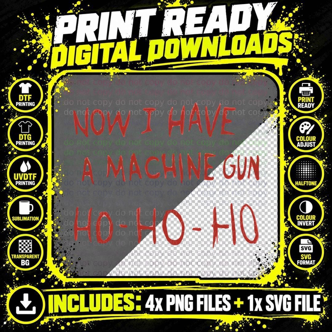 Die Hard Christmas T-Shirt, Die Hard Movie Parody Png SVG Digital Bundle