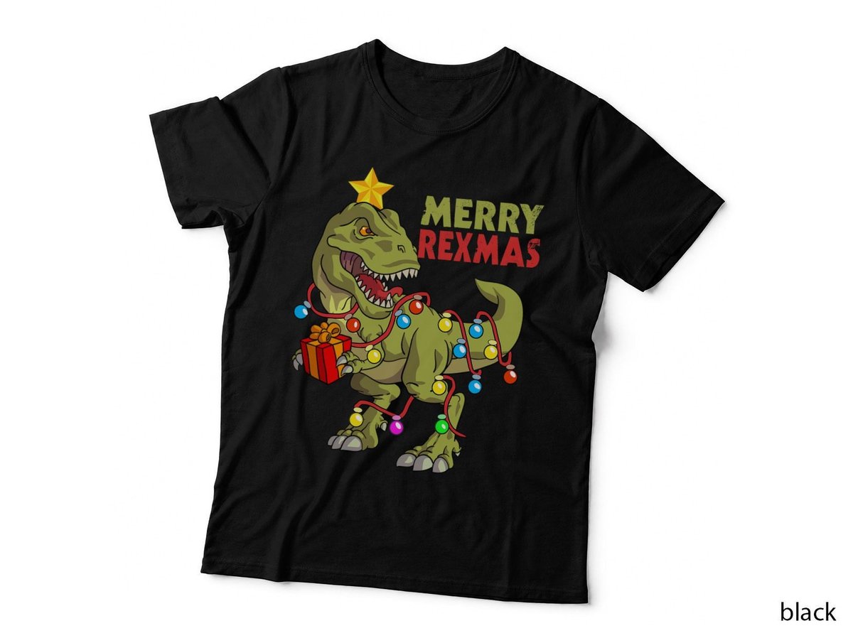 Dinosaur Christmas Merry Rexmas Kids T-Shirt, Holiday Fun, Festive Gift Idea