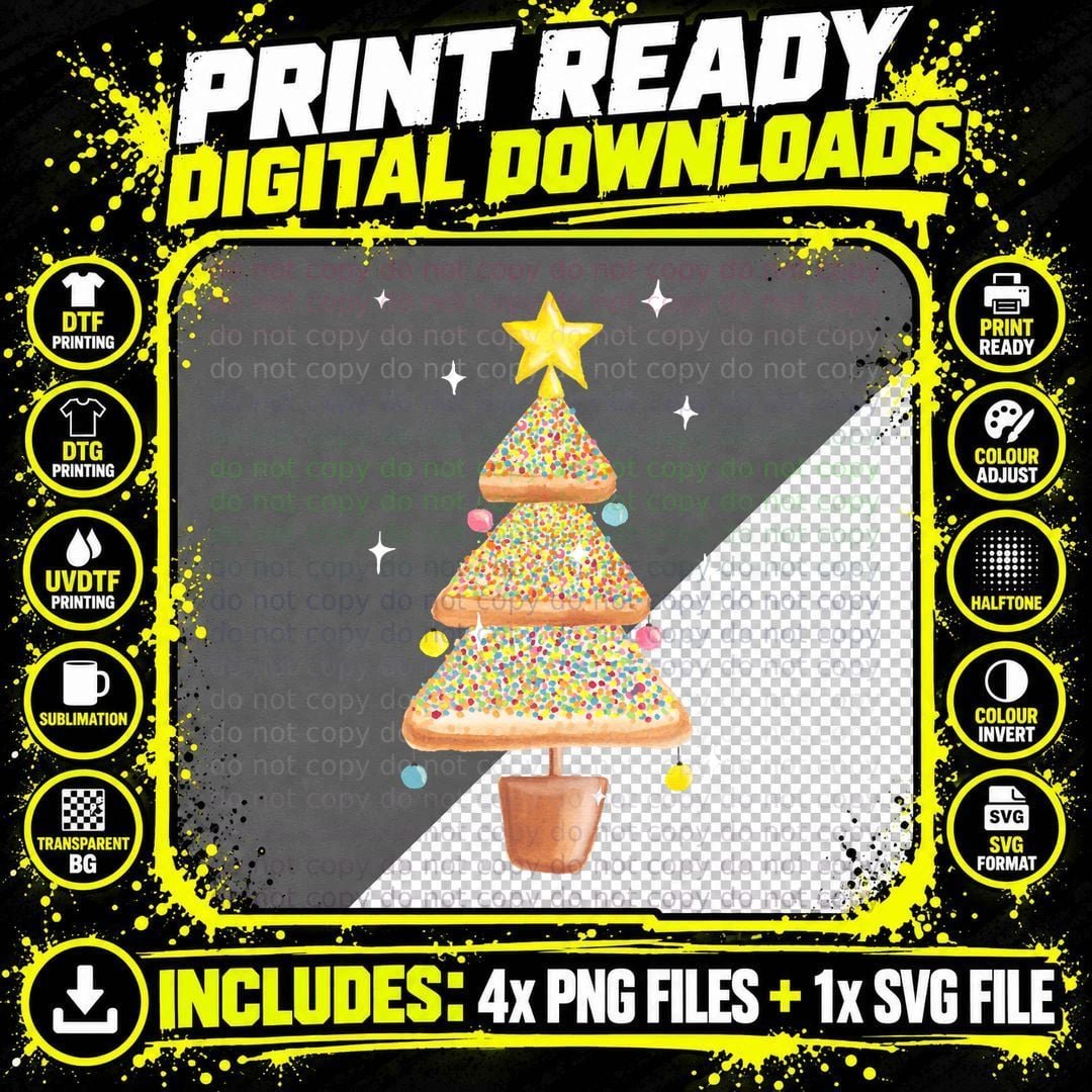 Fairy Christmas - Fairy Bread T-Shirt Png SVG Digital Bundle