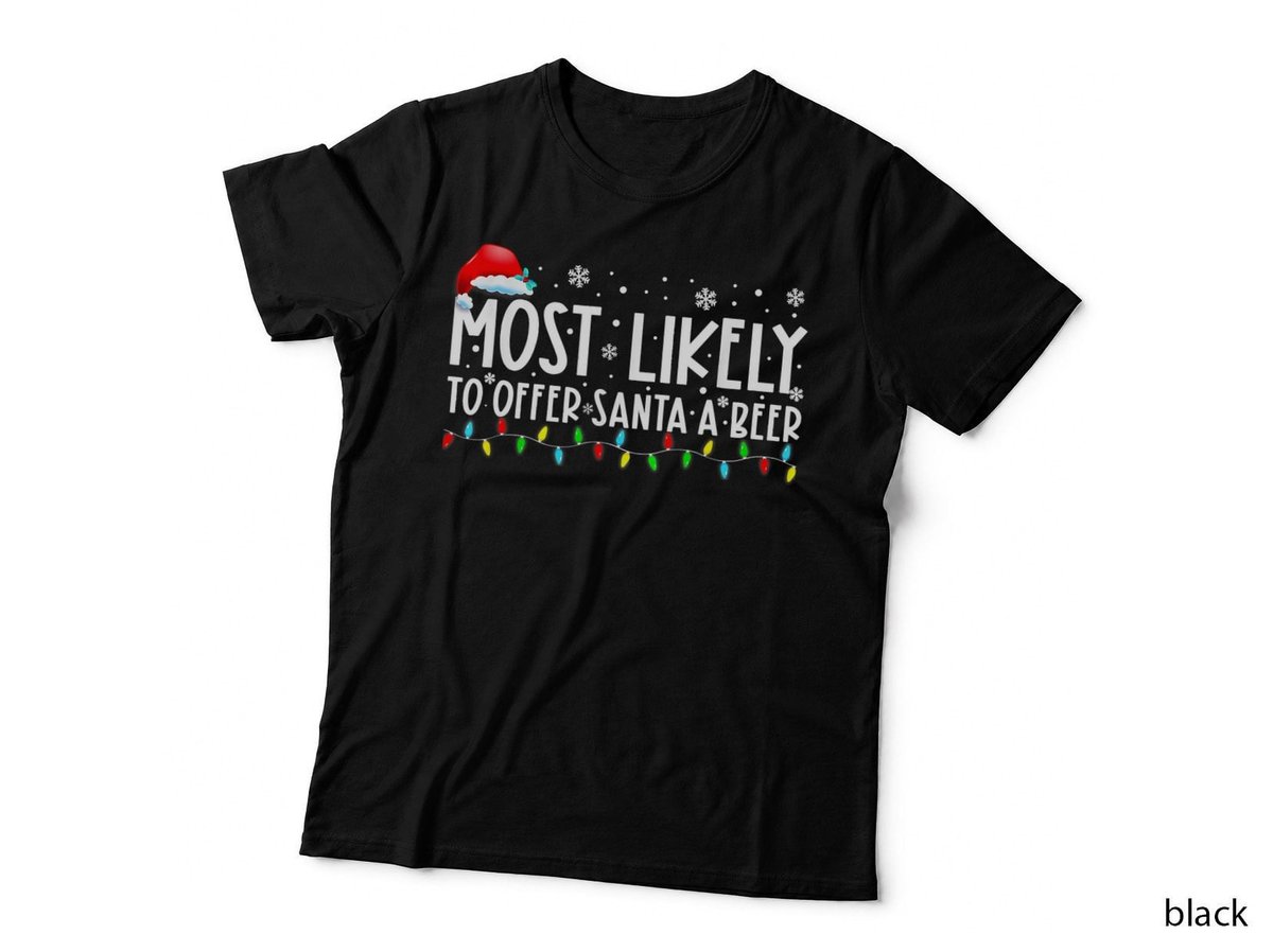 Funny Christmas T-Shirt, Holiday Humor Design, Drunk Santa Beer