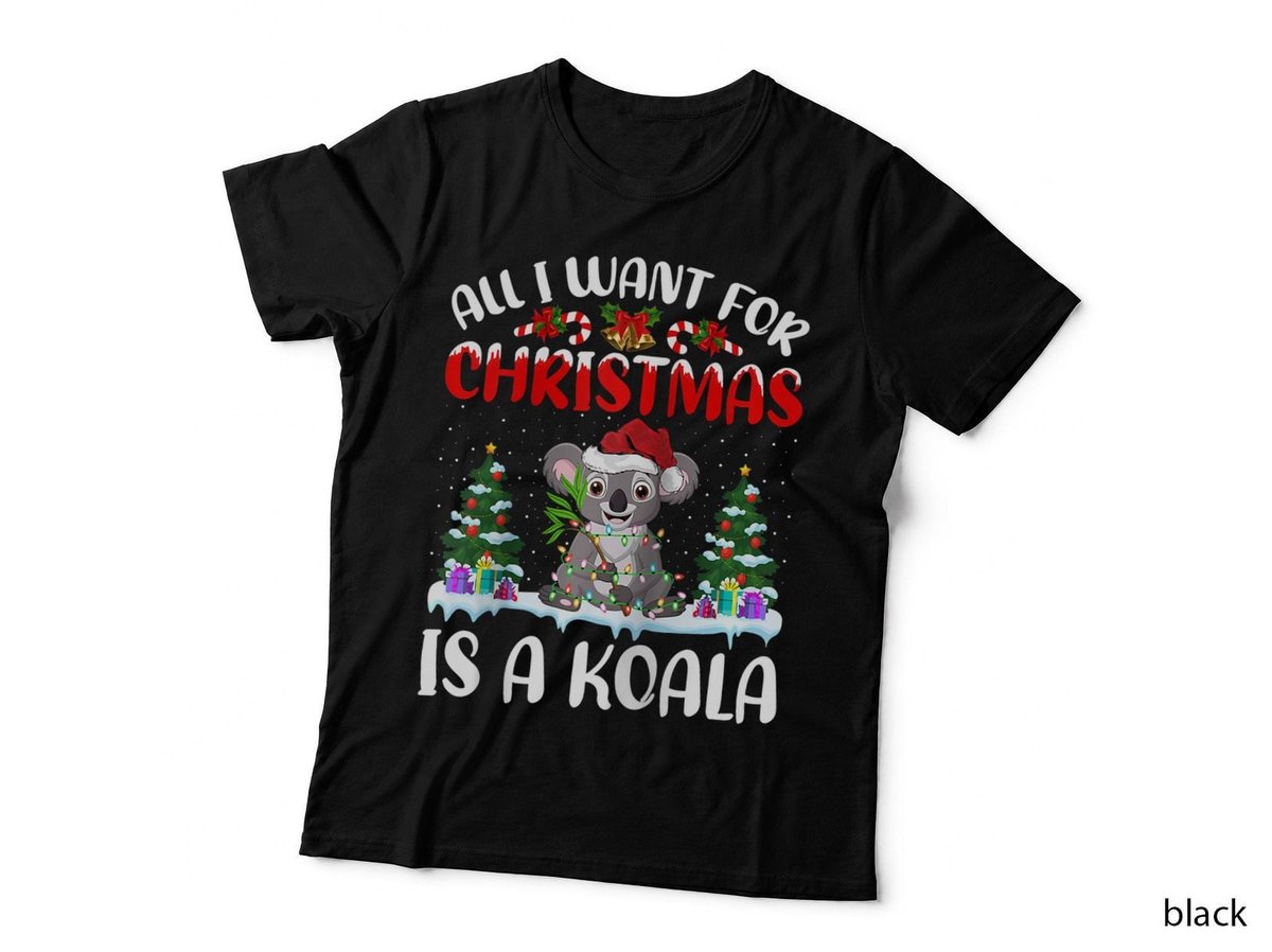 Funny Koala Christmas T-Shirt, Festive Holiday Print, Pet Lover Apparel
