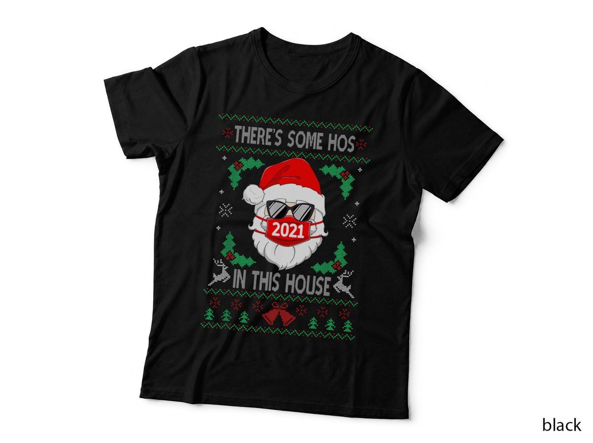 Funny Santa Claus Mask Christmas T-Shirt, Holiday Humor, Festive Gift Idea