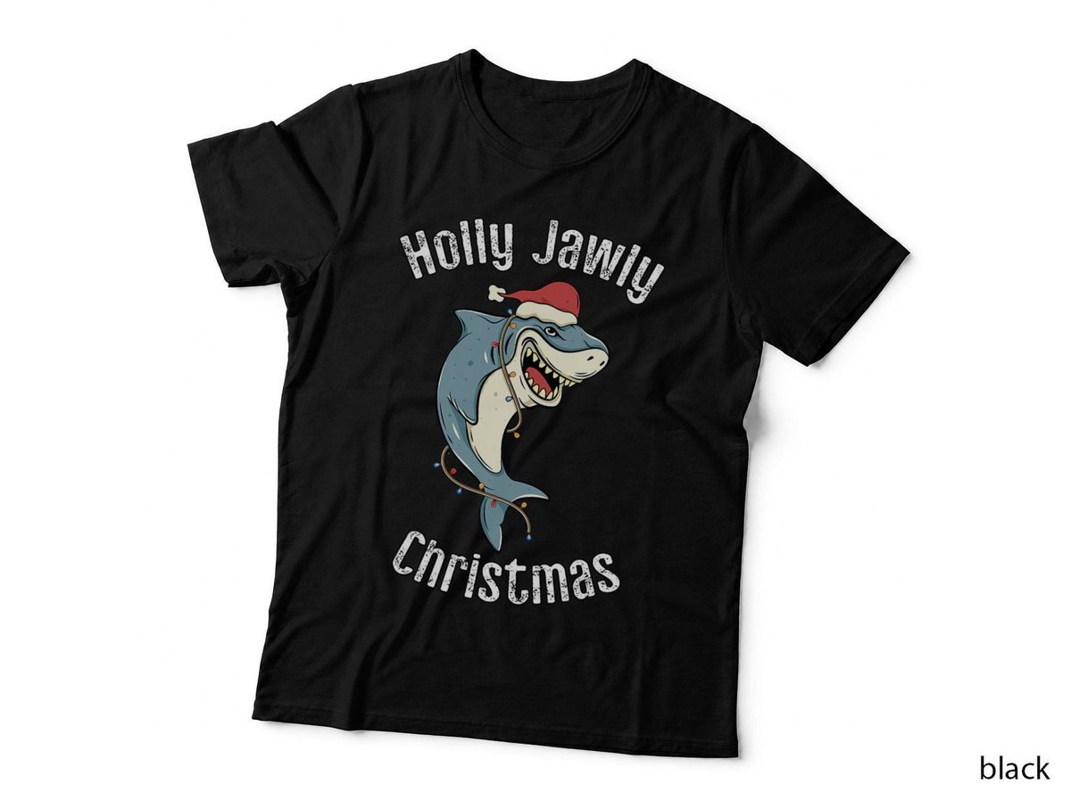 Funny Santa Shark T-Shirt, Christmas Holiday, Pet Lover Apparel