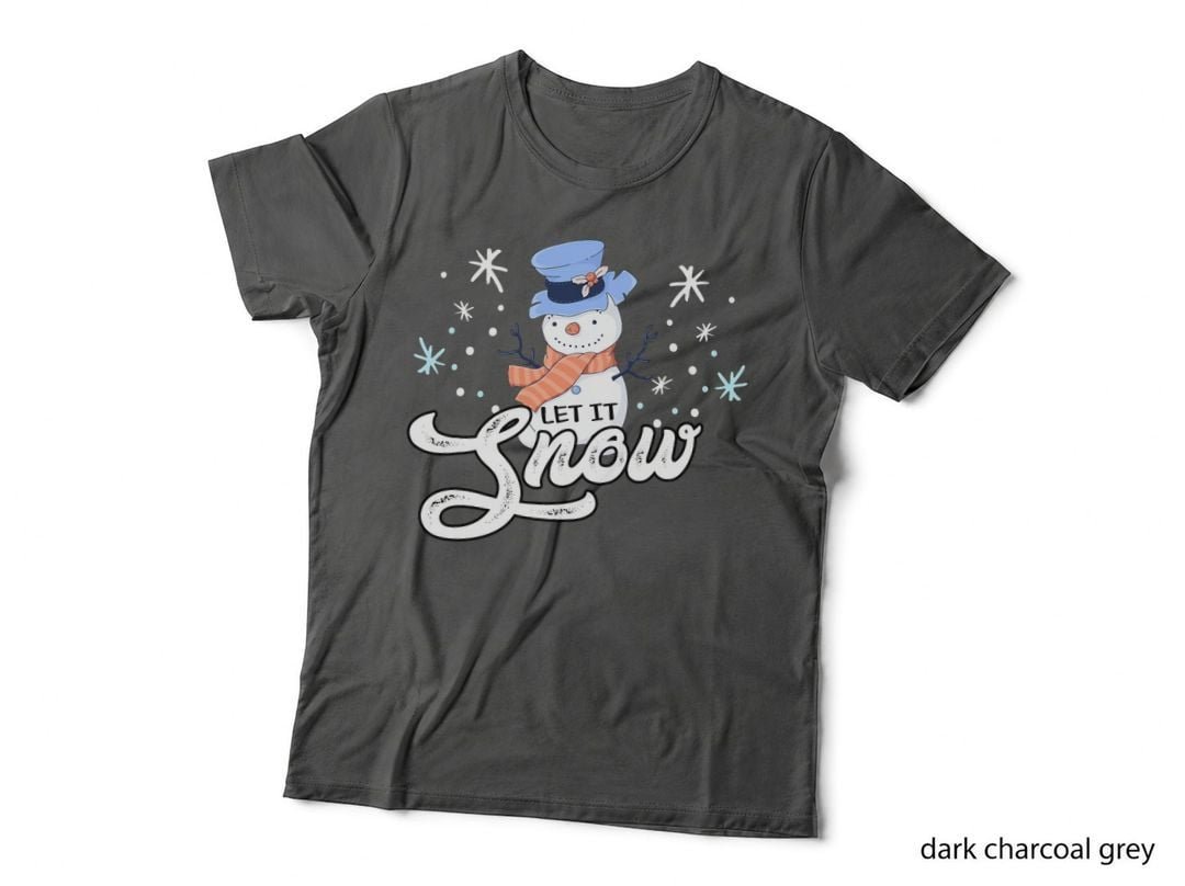 Funny Snowman Let It Snow T-Shirt, Christmas Holiday, Cute Winter Print