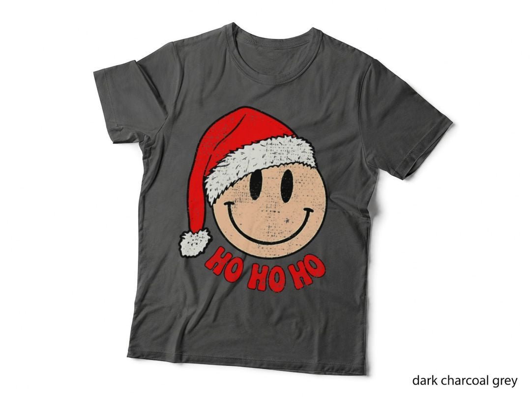 Groovy Retro Santa Claus Smiling Merry Christmas T-Shirt