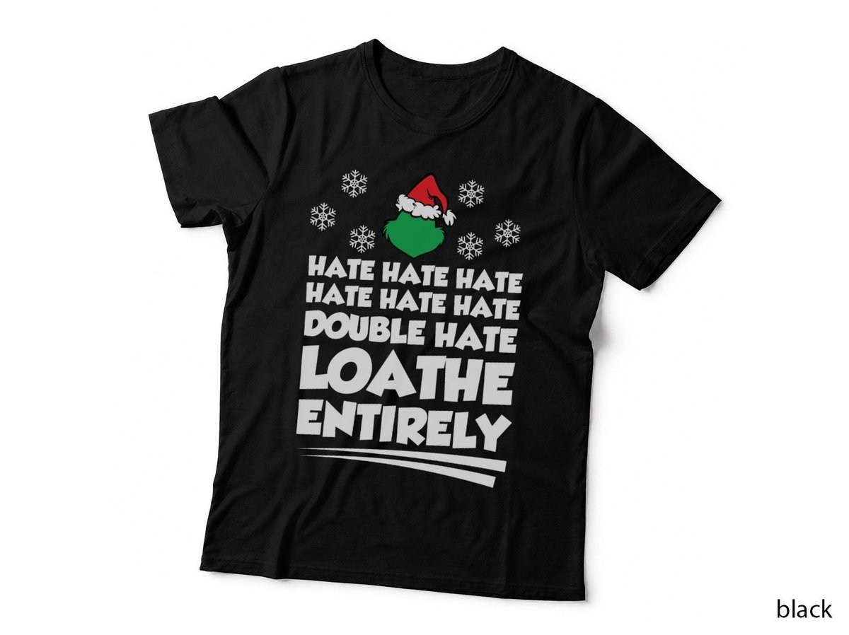 Grumpy Green Christmas T-Shirt, Holiday Grump, Festive Holiday Print