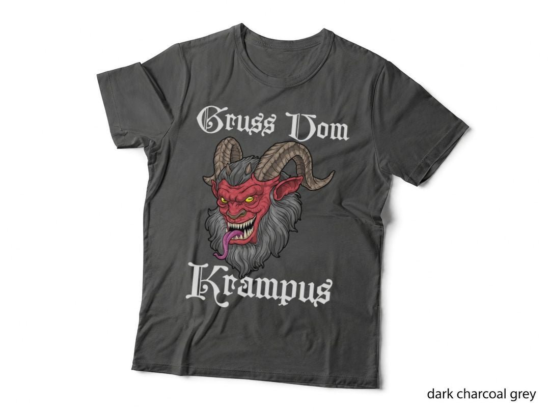 Gruss Vom Krampus Germanic Christmas Demon T-Shirt, Festive Holiday Theme