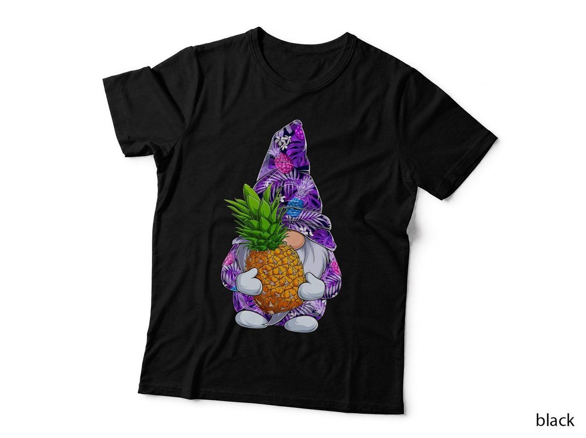 Hawaiian Pineapple Gnome Christmas in July T-Shirt, Festive Holiday Print