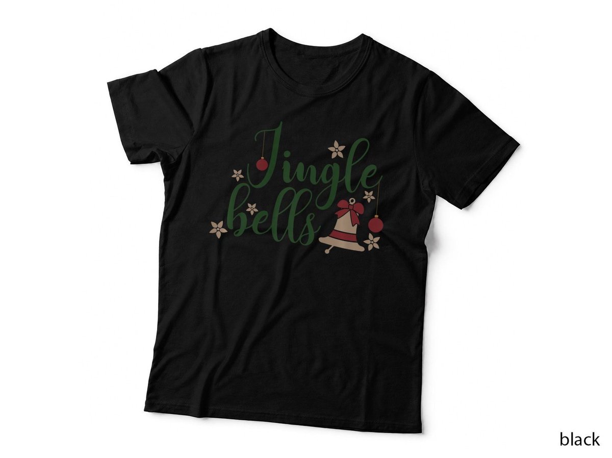 Jingle Bells Christmas Holiday T-Shirt, Festive Holiday Print