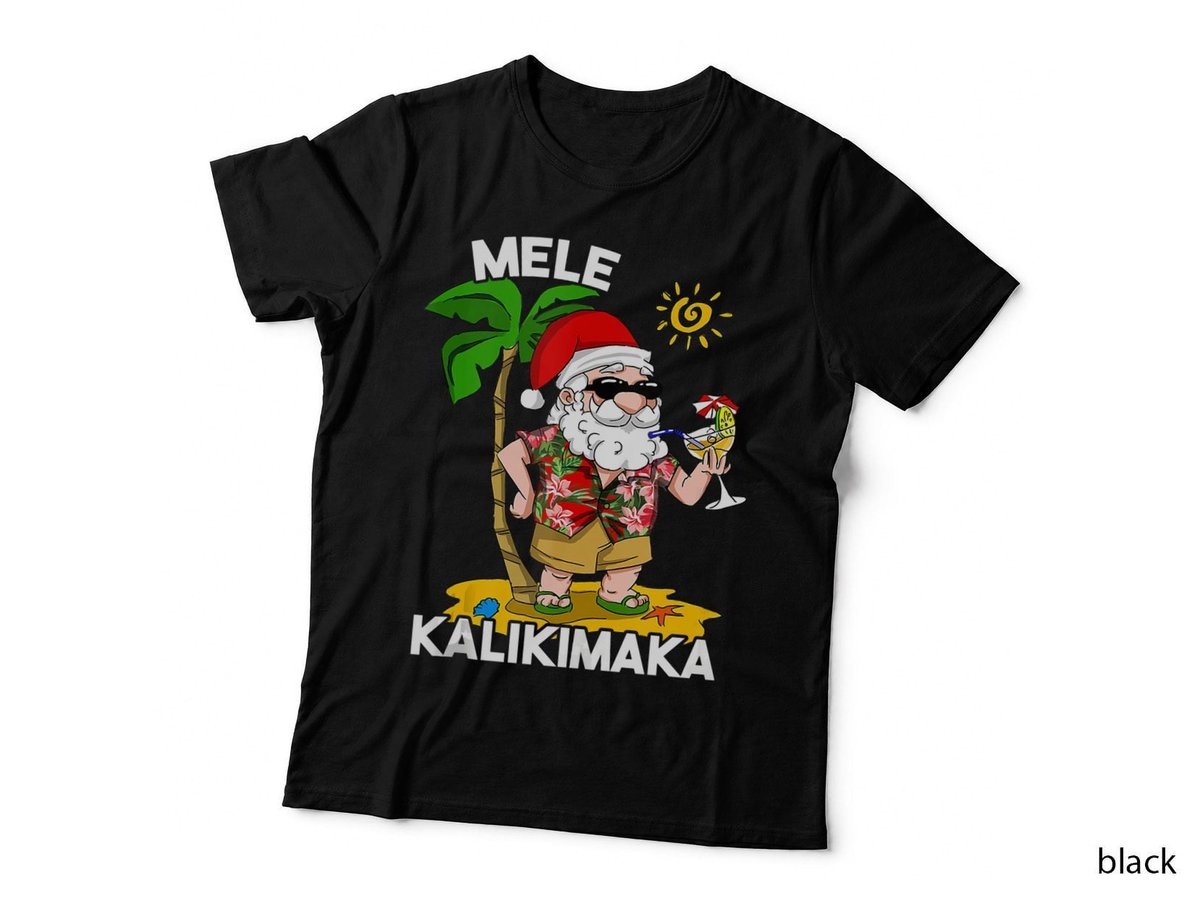 Mele Kalikimaka Santa Claus Merry Xmas Aloha Hawaii Holiday Gift T-Shirt
