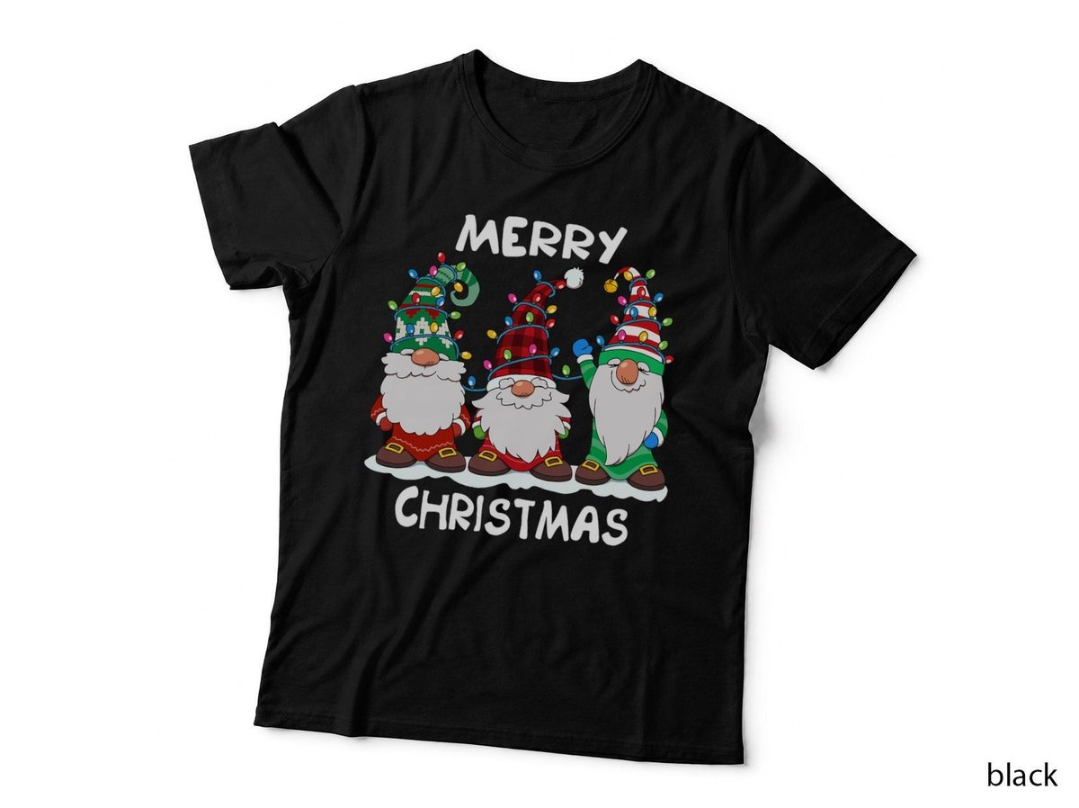 Merry Christmas Gnomes T-Shirt, Festive Holiday Design, Family Gift Idea