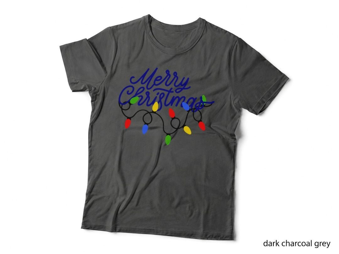Merry Christmas Lights T-Shirt, Festive Holiday Print, Christmas Apparel