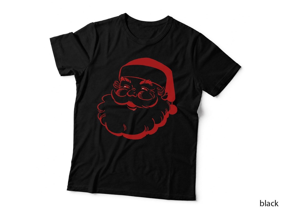 Merry Christmas Santa Claus T-Shirt, Vintage Retro Holiday Print