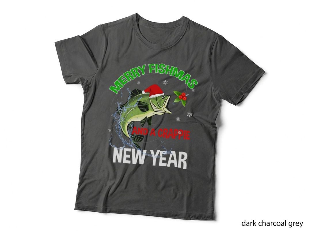 Merry Fishmas Fish Fishing T-Shirt, Christmas Holiday, Fisherman Apparel