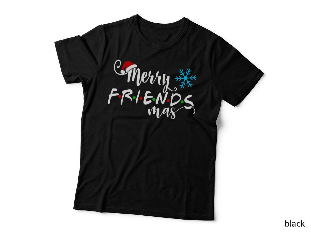 Merry Friendsmas Christmas Lights T-Shirt, Festive Holiday Design
