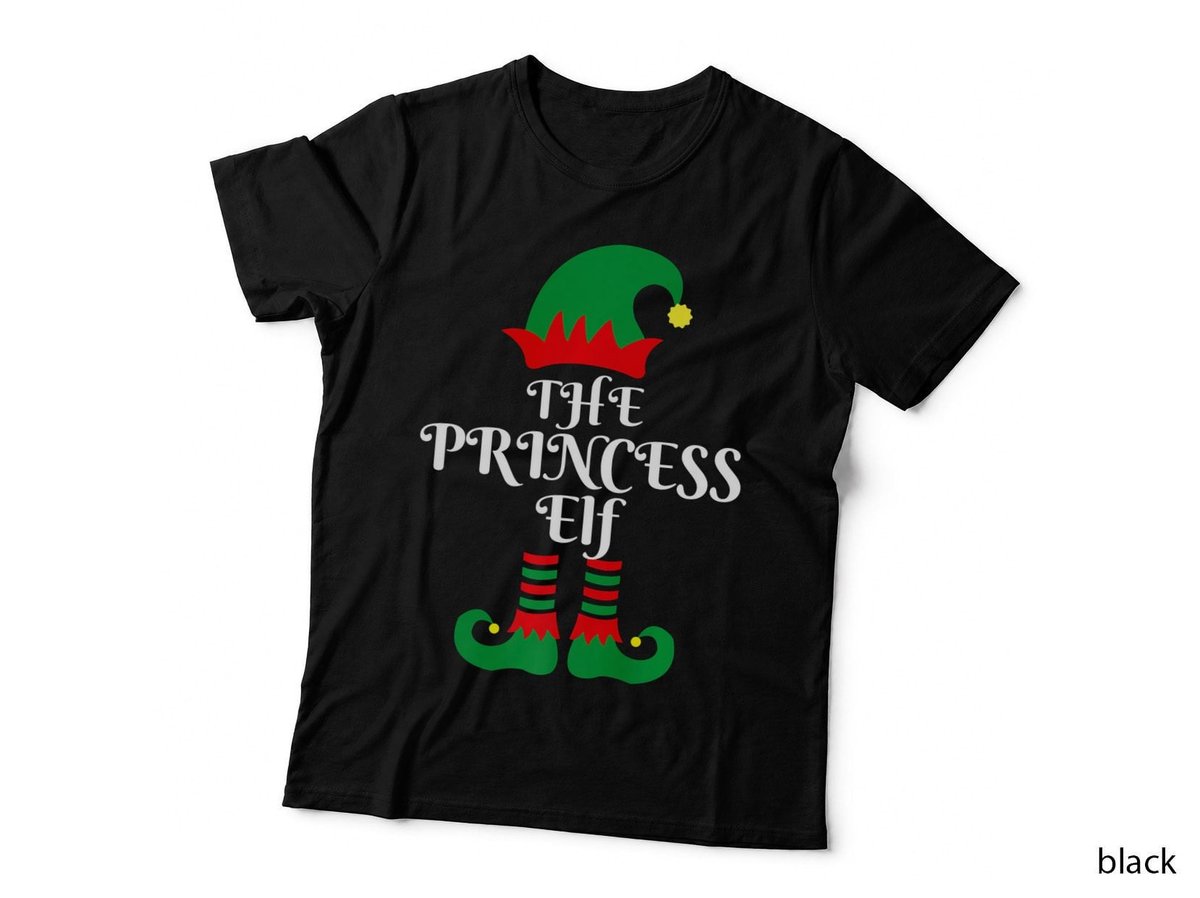 Princess Elf Matching Family T-Shirt, Christmas Holiday, Festive Family Gift