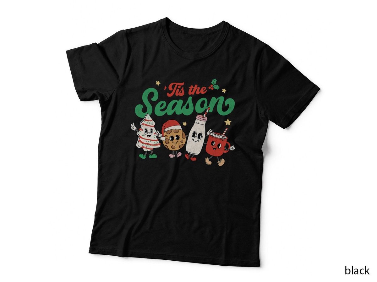 Retro Christmas Tree T-Shirt, Festive Holiday Print, Vintage Style