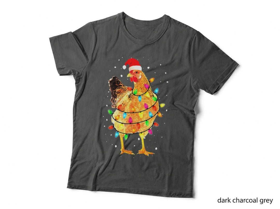 Santa Funny Xmas Tree Chicken T-Shirt, Christmas, Pet Lover Apparel
