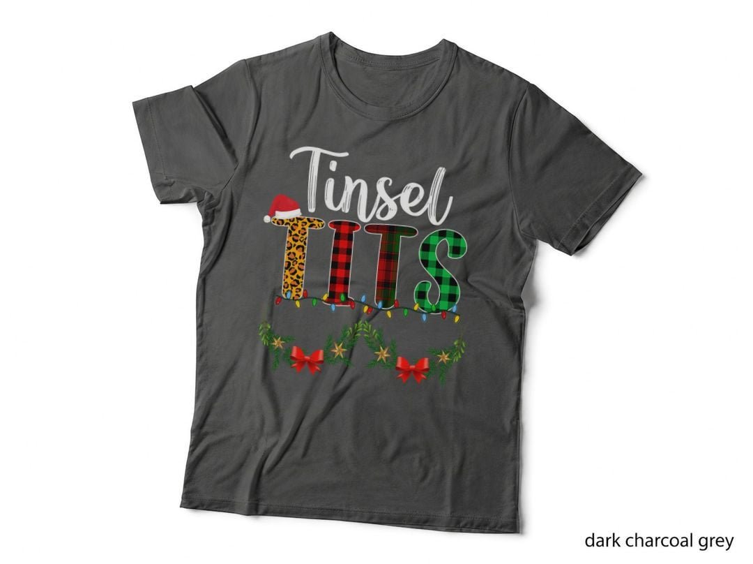 Tinsel Tits & Jingle Balls Funny Christmas T-Shirt