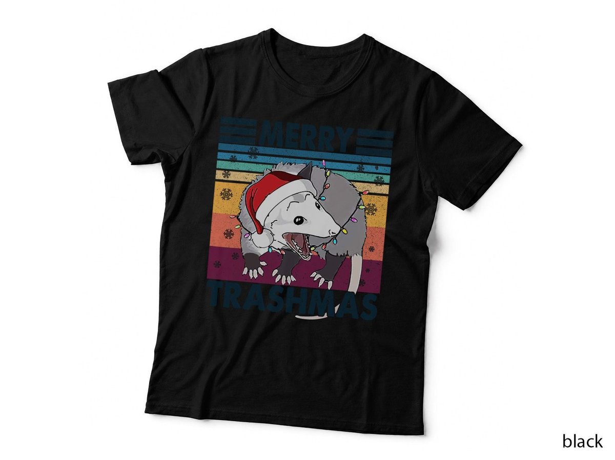 Trashmas Opossum T-Shirt, Vintage Christmas, Pet Lover Apparel
