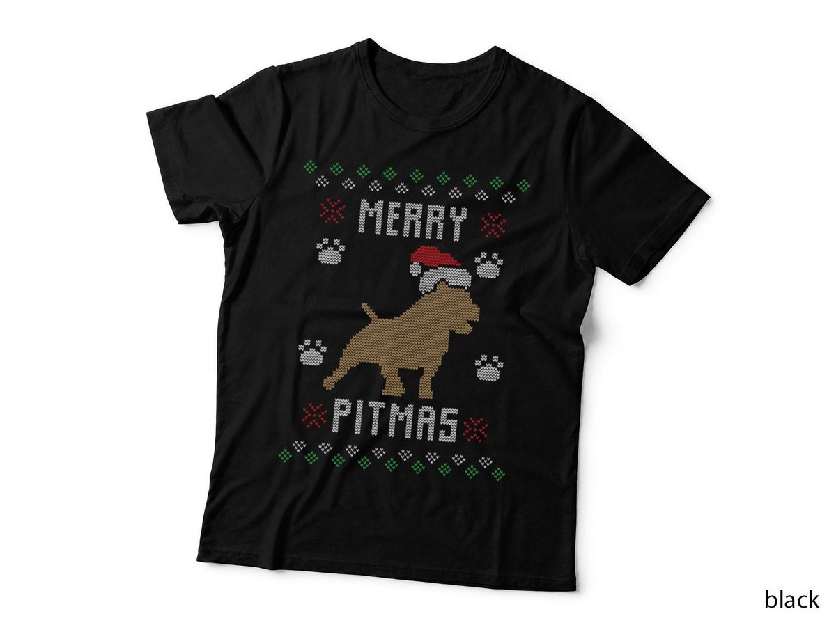 Ugly Christmas Pitbull T-Shirt, Festive Pet Lover Apparel, Merry Pitmas