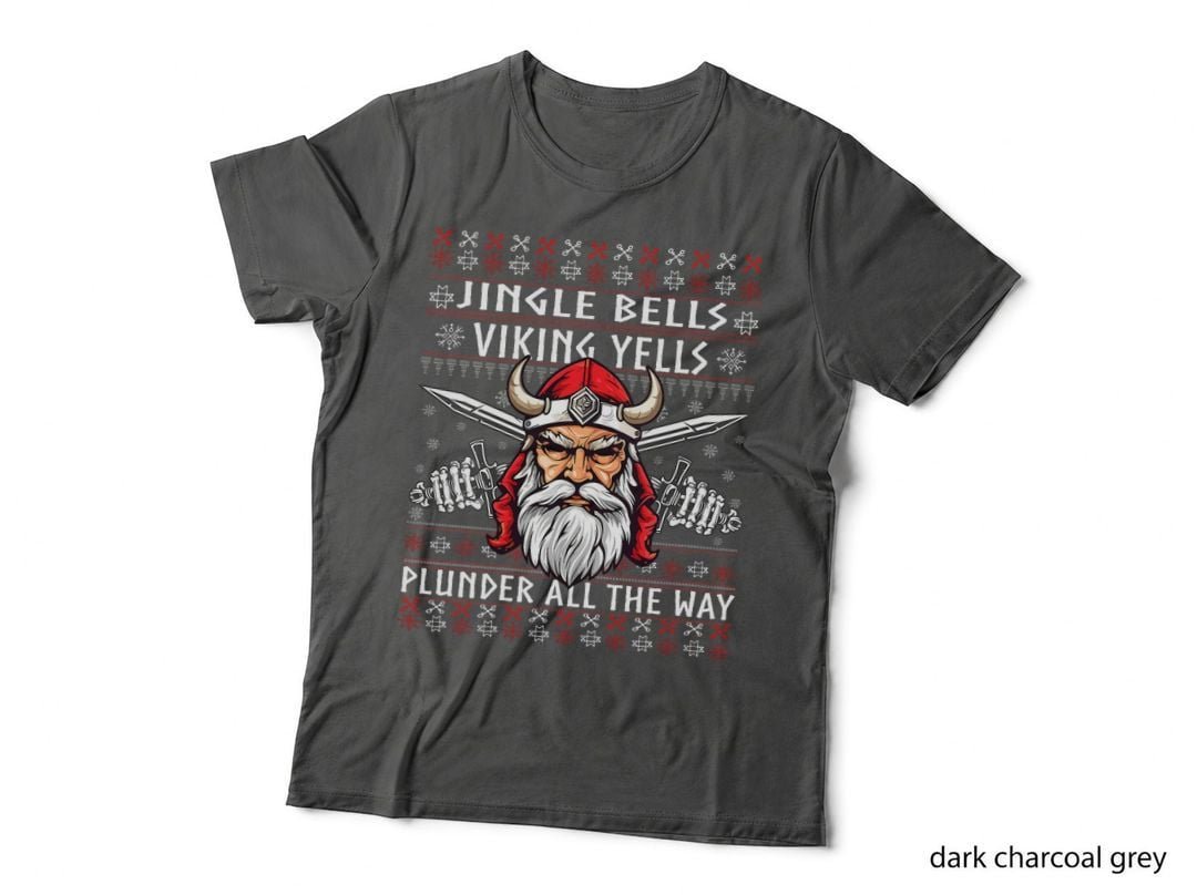 Viking Santa T-Shirt, Christmas Holiday, Festive Viking Print