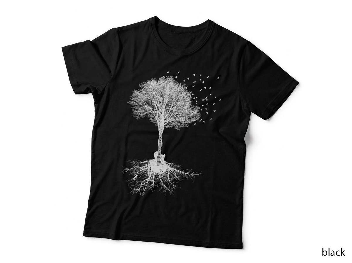 Acoustic Guitar Player Nature Tree, Birthday, Christmas Gift T-Shirt