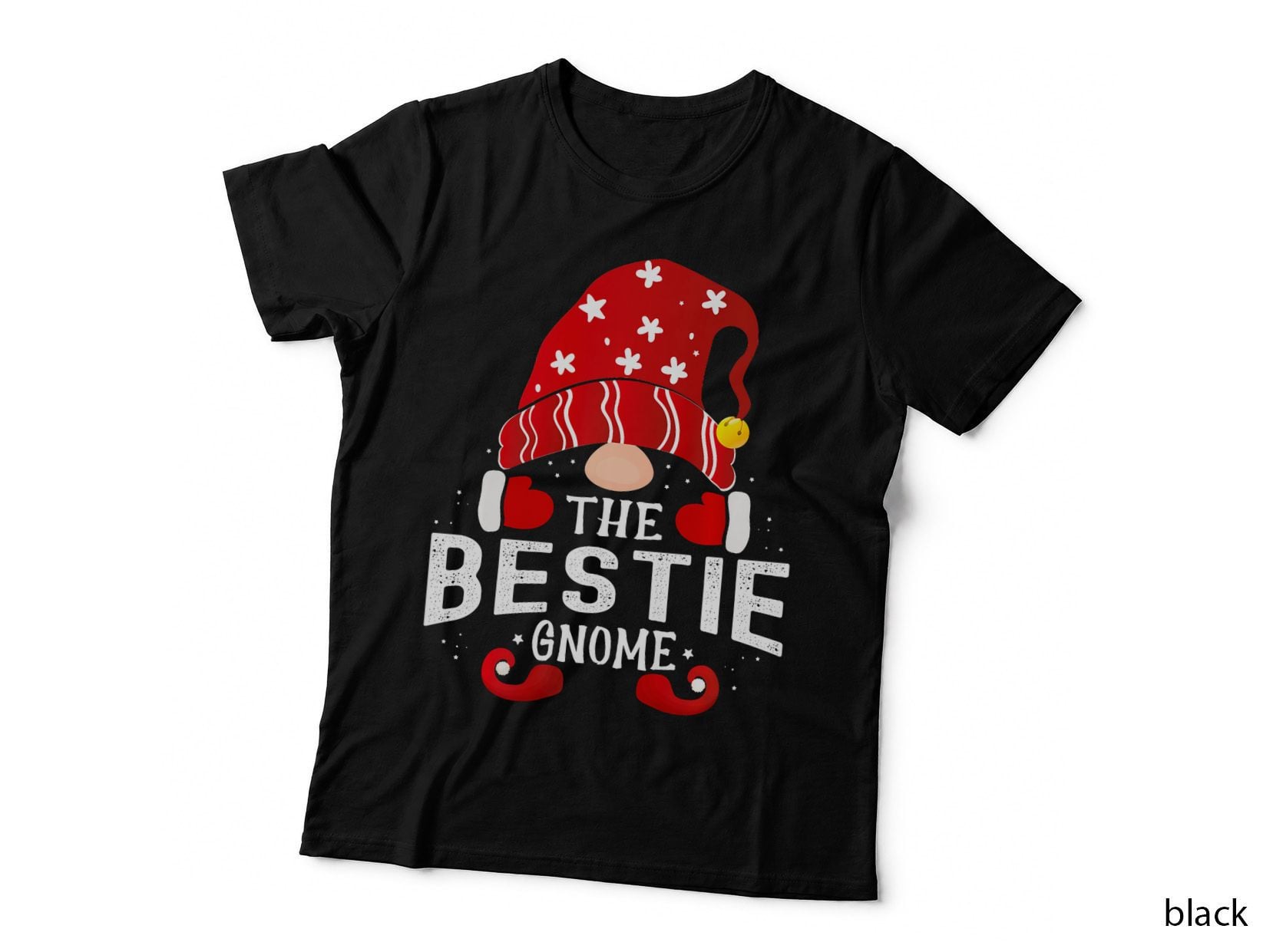 Bestie Gnome Matching Christmas PJS for Family Holiday Gift T-Shirt