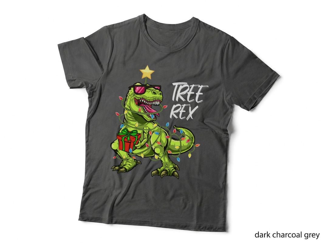 Christmas Tree Rex Dinosaur Tree Light Pajama for Kid T-Shirt