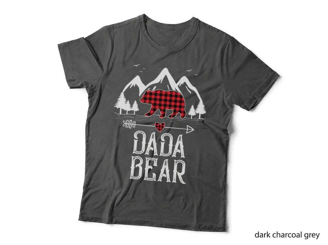 Dada Bear Christmas T-Shirt, Buffalo Plaid Matching Pajama, Holiday Family