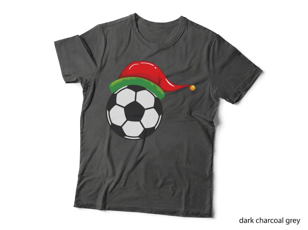 Football Soccer Ball Santa Hat Christmas Pajama Sport T-Shirt
