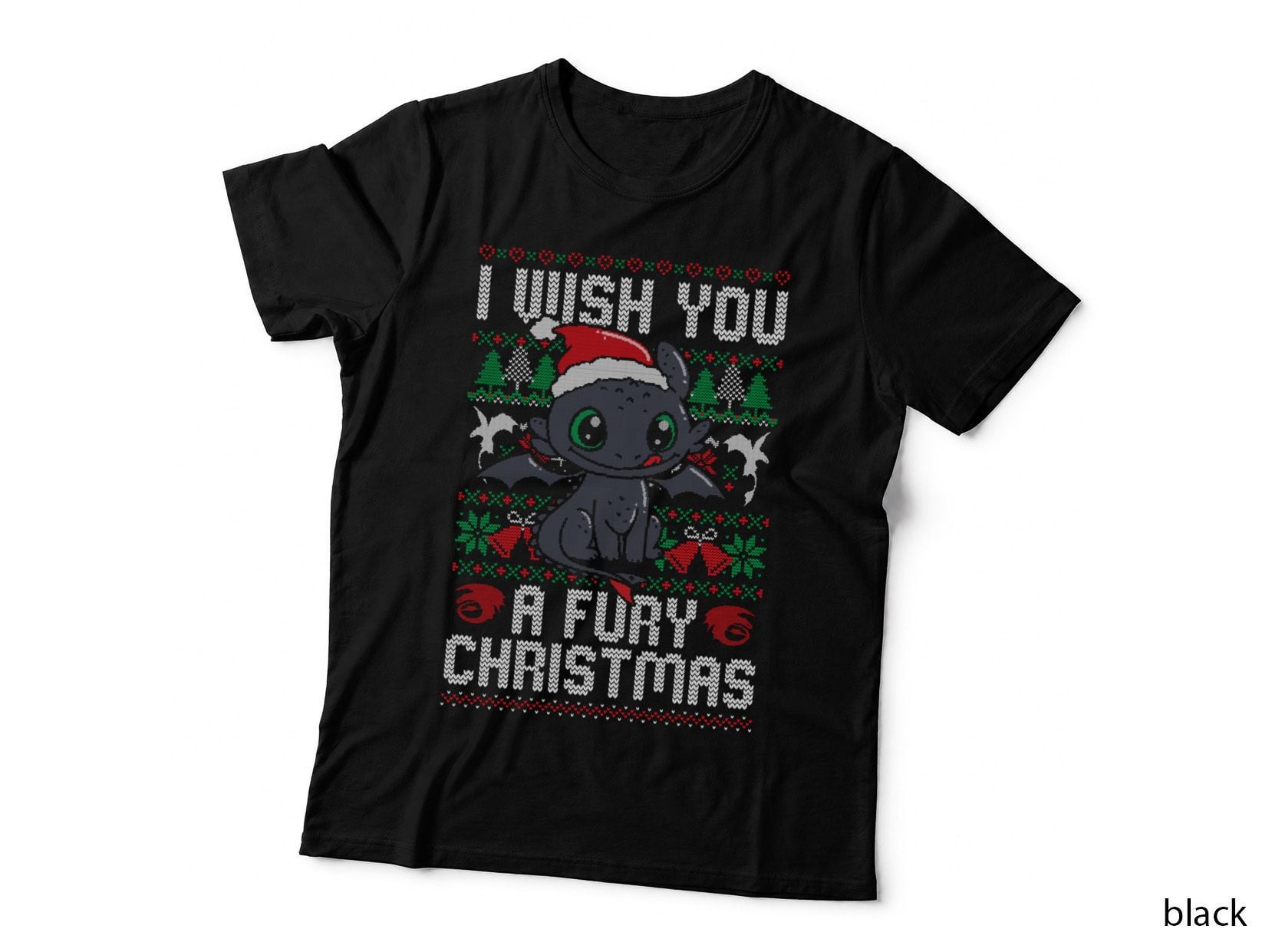 Fury Christmas - Cute Dragon Cartoon Gift T-Shirt