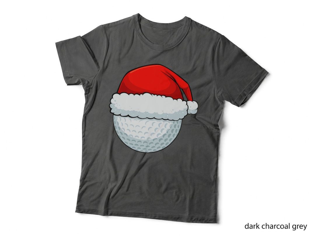 Golf Ball Santa Hat Christmas Pajama Cool Sport Xmas T-Shirt
