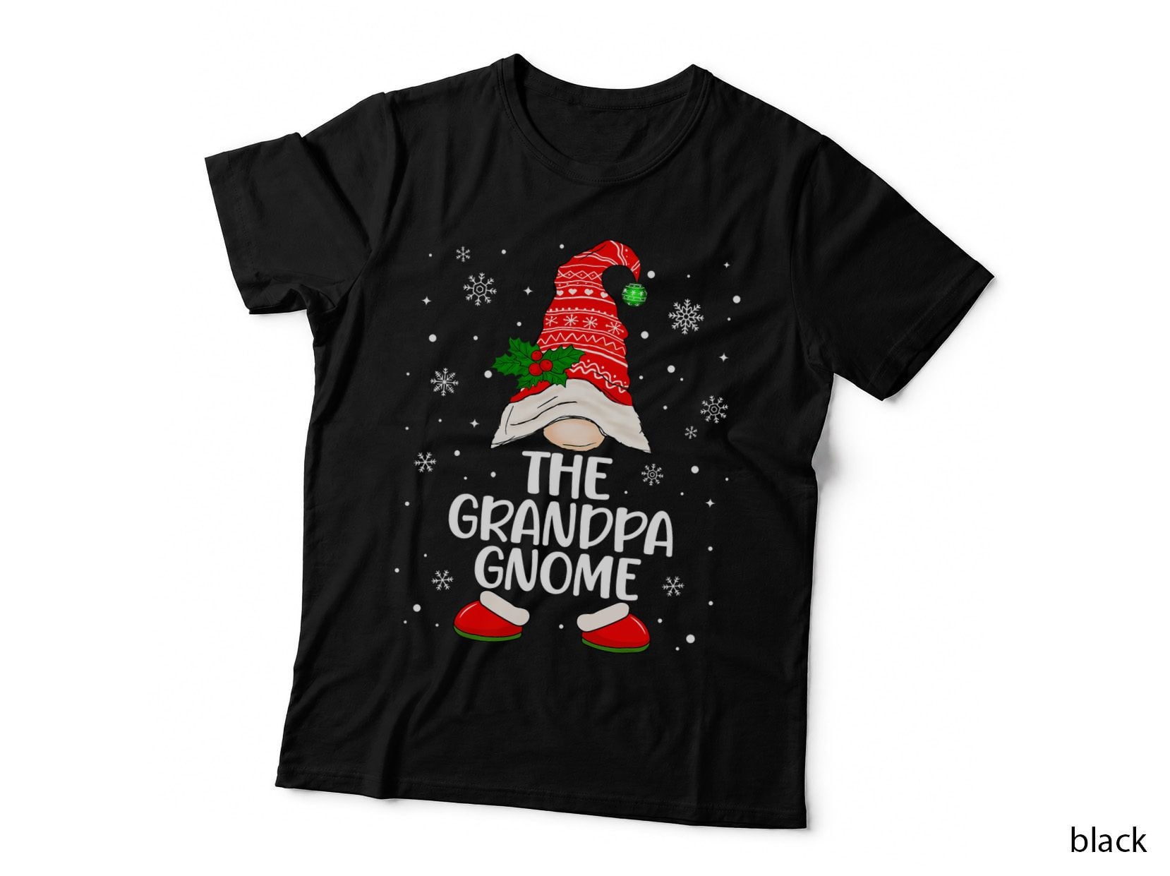 Grandpa Gnome Funny Matching Family Christmas Pajama T-Shirt