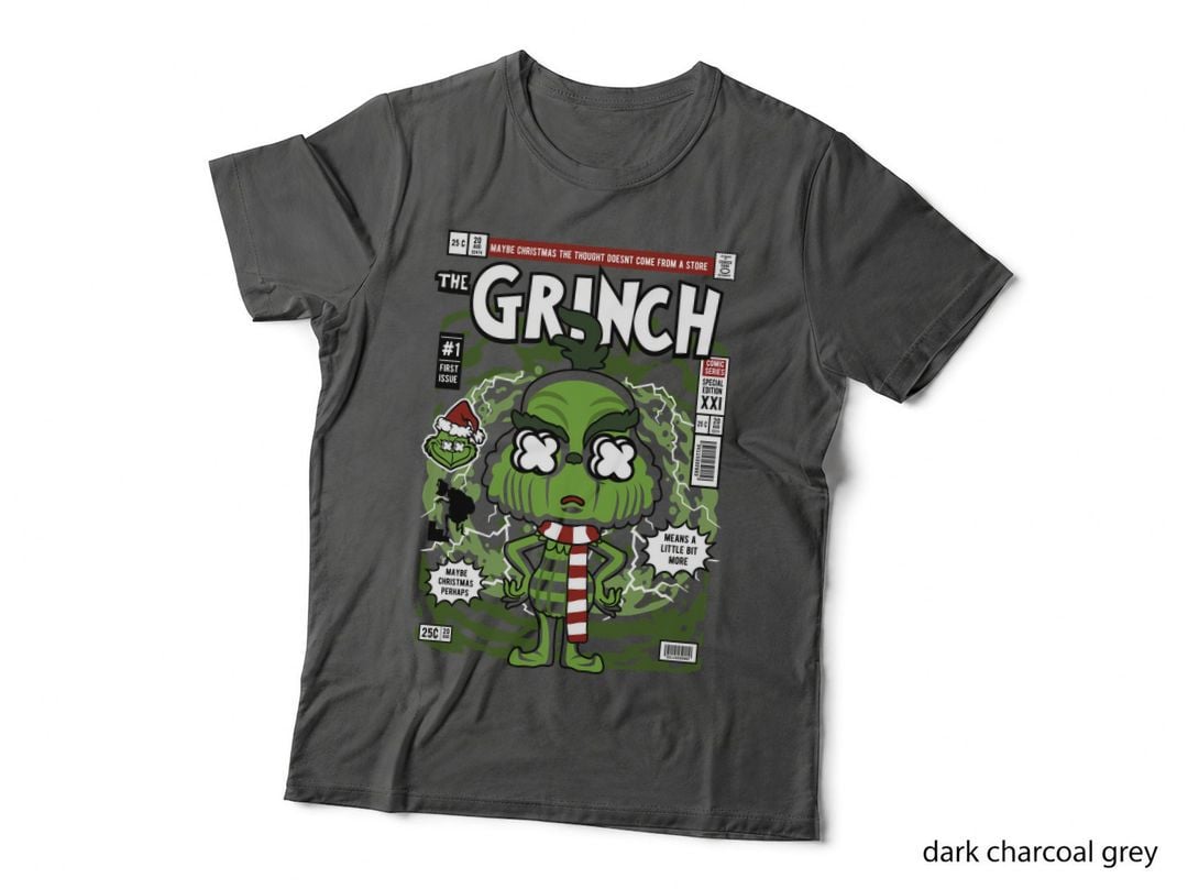Grumpy Green Christmas T-Shirt, Holiday Grump Style, Festive Holiday Print
