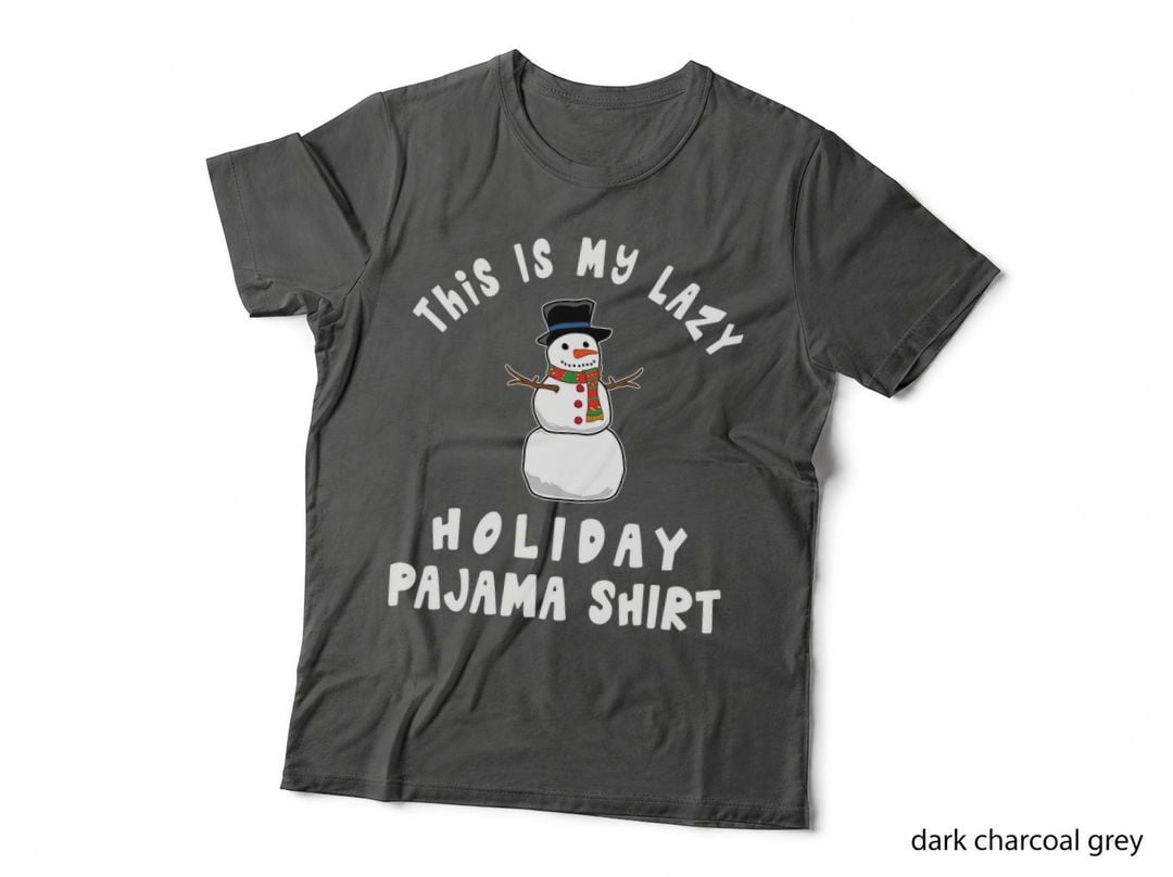 Lazy Holiday Snowman T-Shirt, Christmas Holiday, Cute Snowman Print