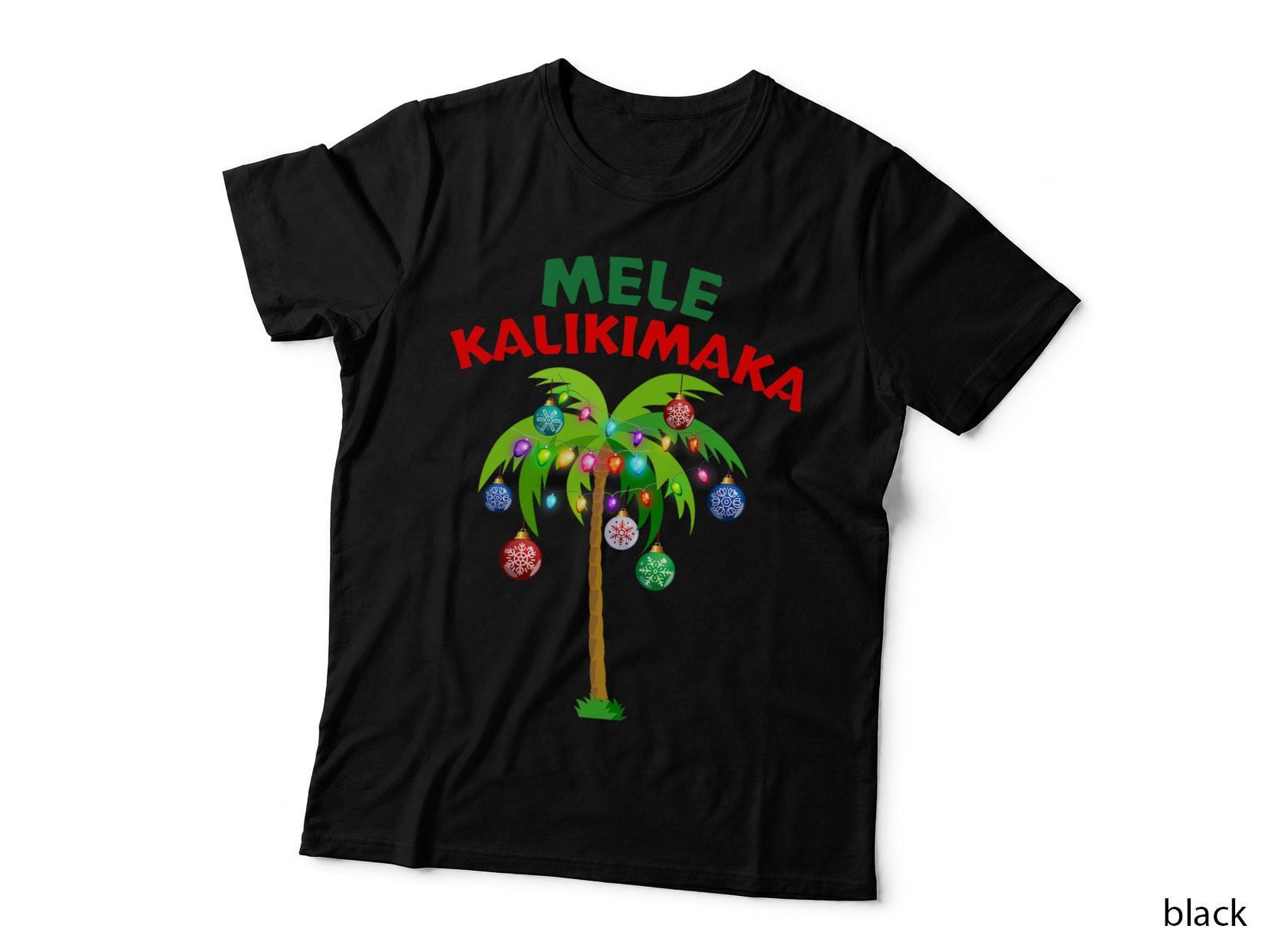Mele Kalikimaka Xmas Hawaiian Tree Christmas T-Shirt