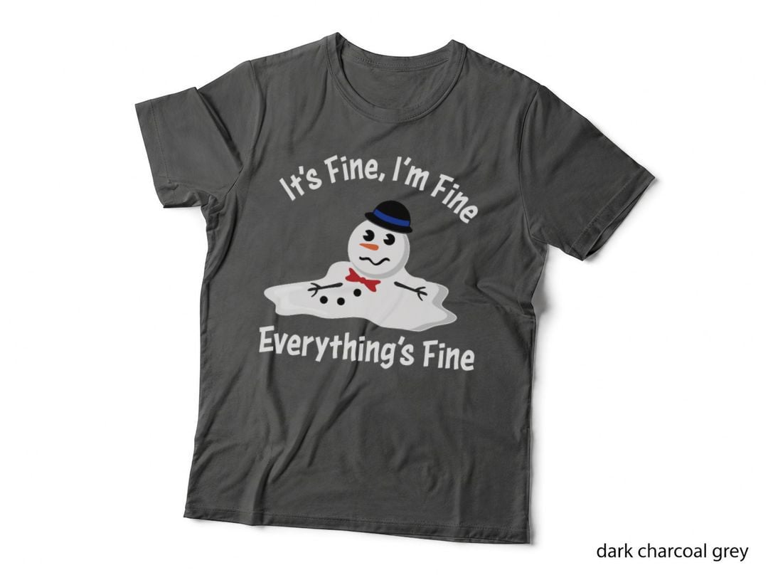 Melting Snowman Christmas T-Shirt, Funny Holiday Design, Christmas Humor