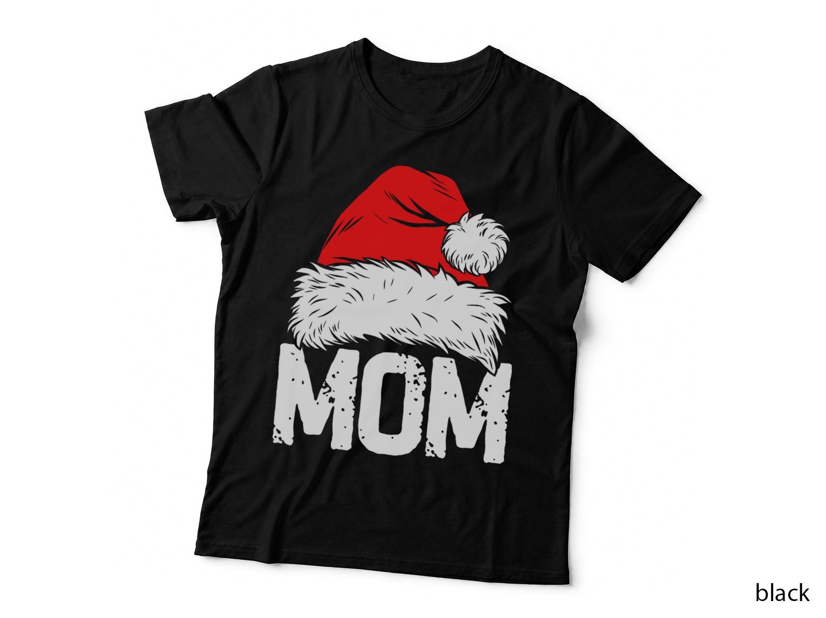 Mom Santa Christmas Family Matching Pajamas Mama Xmas Mother T-Shirt