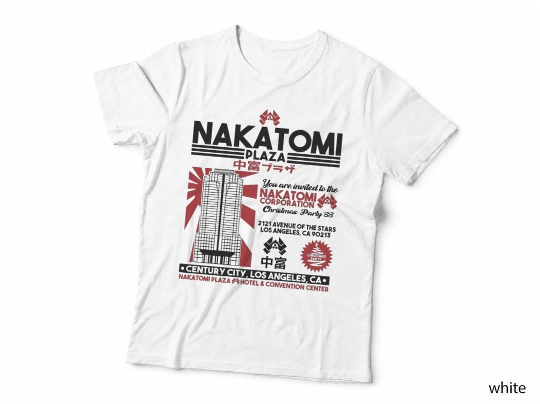 Nakatomi Plaza Christmas Party 88 Tee, Skyscraper Tower, Movie Holiday Fan