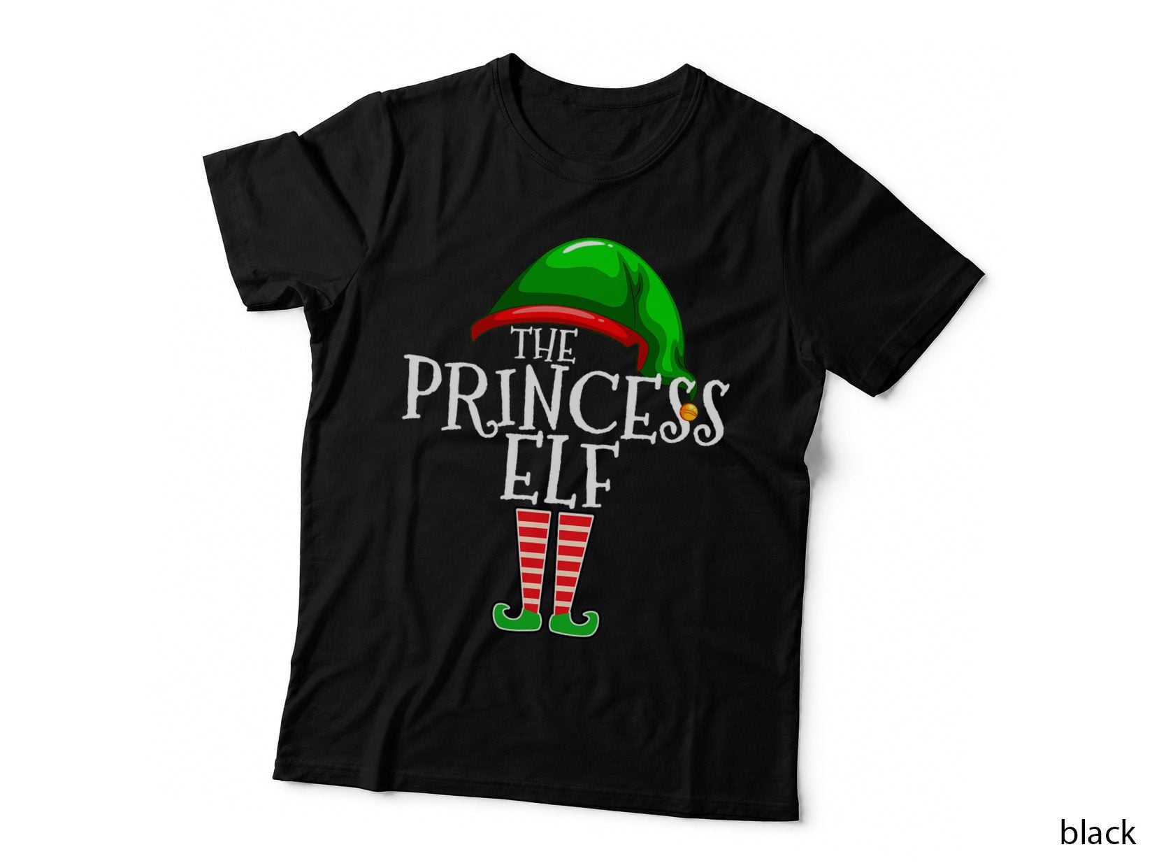 Princess Elf Family Matching Christmas Tee, Funny Group Design, Holiday Costume